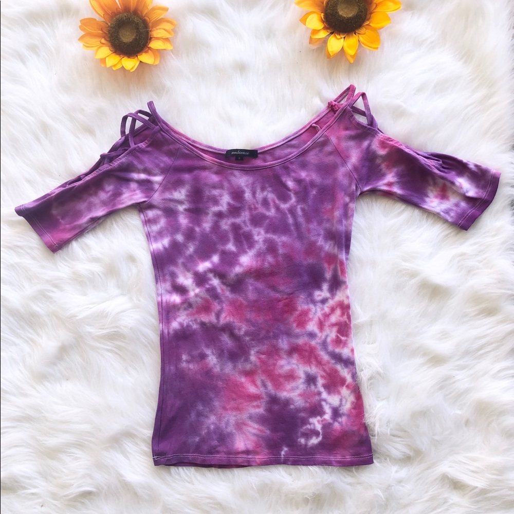 NWOT Ambiance Tie Dye Women Blouse